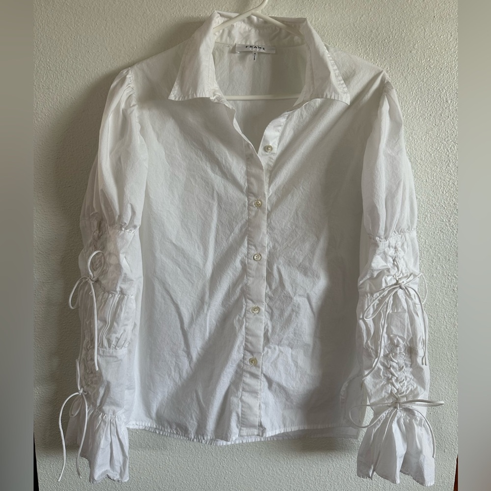 Frame Button up with Tie sleeves - Picture 2 of 6